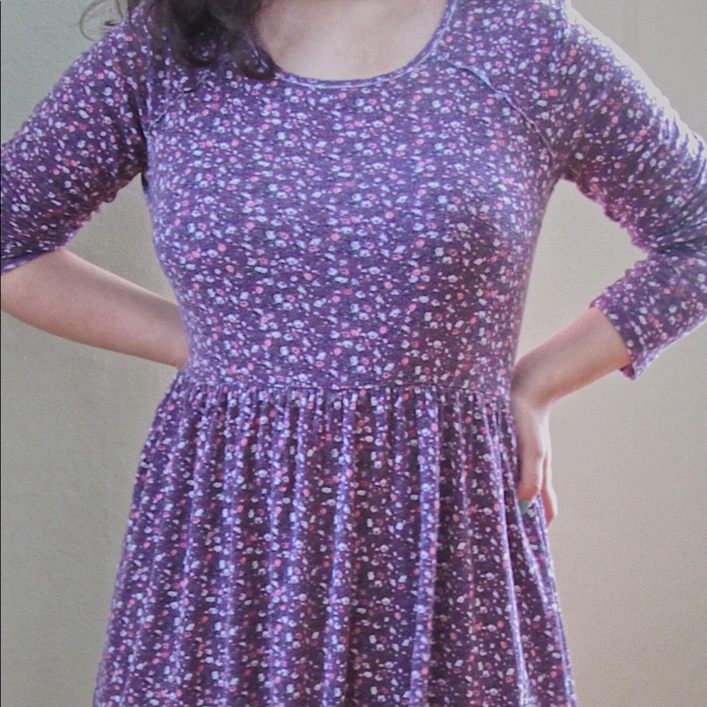 purple floral dress!!
